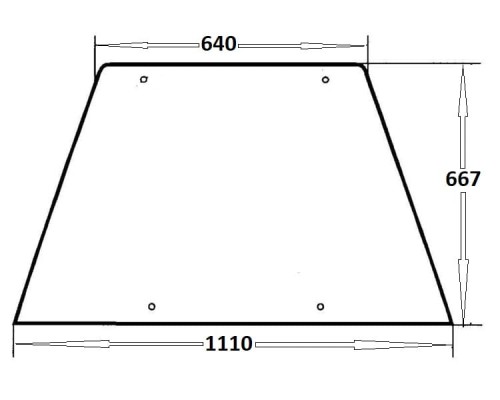Szyba boczna lewa, prawa do ciągnika Zetor 83368303 (192)