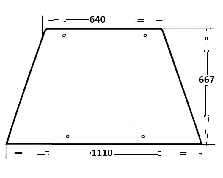 Szyba boczna lewa, prawa do ciągnika Zetor 83368303 (192)