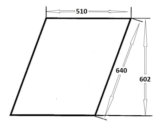 Szyba drzwi górna lewa, prawa do ciągnika Zetor 80368023 (190)