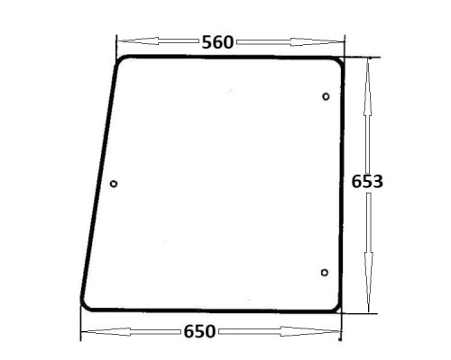 Szyba boczna lewa, prawa do ciągnika Zetor 84368061 (654)