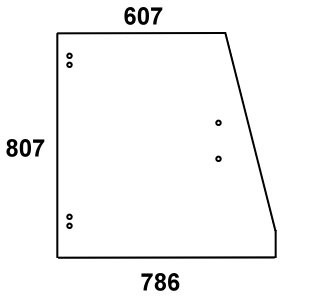 szyba boczna przednia prawa do ciągnika Steyr - 134171003