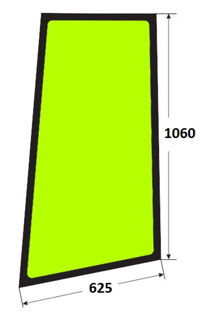 Szyba boczna prawa koparko-ładowarka JCB 827/30446