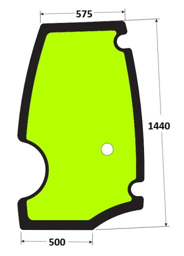 Szyba drzwi lewe ładowarka kołowa JCB 827/80391