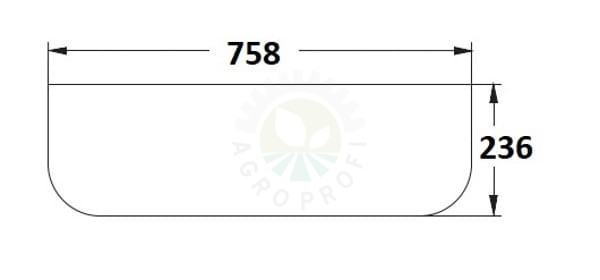 Szyba tylna dolna do ciągnika Fendt 515810050010