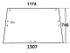 szyba tylna do ciągnika Case - 3221542R1, GF520483