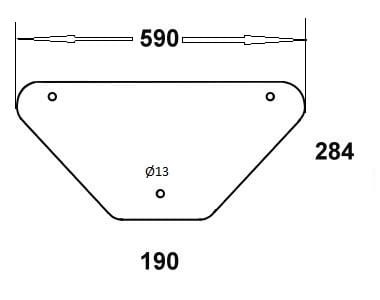 szyba tylna dolna do ciągnika Case - 3224315R1