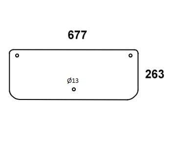 szyba tylna dolna do ciągnika Case - 3223785R1