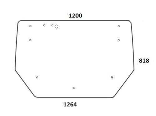 Szyba tylna do ciągnika Zetor Crystal, Super, Proxima, Forterra 16369262