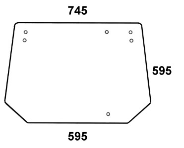 Szyba tylna do ciągnika Deutz-Fahr 04366199