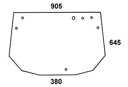 Szyba tylna do ciągnika Fendt - 247811050120