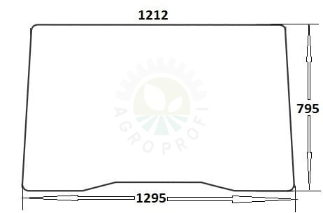 Szyba przednia do ciągnika Renault 6005002910