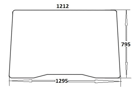 Szyba przednia do ciągnika Renault 6005002910