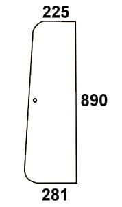 szyba drzwi przednia do ciagnika Case - 3233053R2