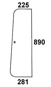 szyba drzwi przednia do ciagnika Case - 3233053R2