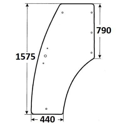 Szyba drzwi lewe, prawe do ciągnika Pronar (720)