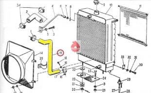 Przewód gumowy dolny chłodnicy zbrojony płótnem C-330 (rura wody)  - 3.jpg