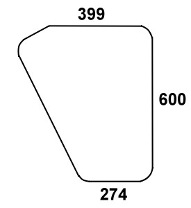 Szyba drzwi dolna do ciągnika Deutz-Fahr DX 80 - 04309514
