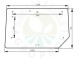 Szyba tylna do ciągnika John Deere, Renault, Claas Ceres 6005023210, 6005010163, 6005021388