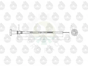 Linka - gaszenie silnika L-850mm 1874438M1 MF ORYGINAŁ URSUS L03886202U