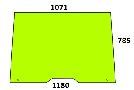Szyba przednia do ciągnika Renault, Claas Cergos, Ergos 6005014309
