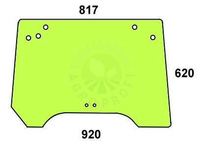 Szyba tylna do ciągnika John Deere ER047939