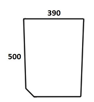 Szyba przednia dolna prawa do ciągnika Zetor Crystal, Super, Proxima, Forterra 53369195