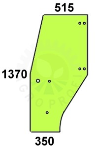 Szyba drzwi lewe do ciągnika Fendt - 205810030040