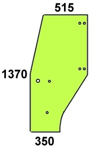 Szyba drzwi lewe do ciągnika Fendt - 205810030040
