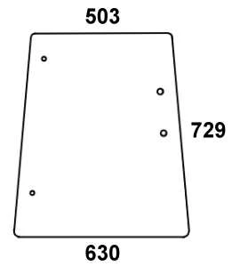 szyba boczna do ciągnika John Deere L61159