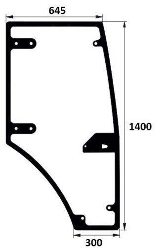 szyba drzwi prawe do ciągnika Farmtrac