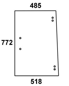 szyba boczna tylna do ciągnika Steyr - 134171004
