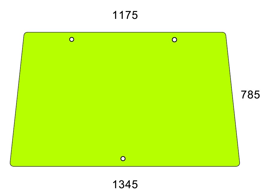 szyba przednia do ciągnika John Deere L12972 L216542 L78733 L78734