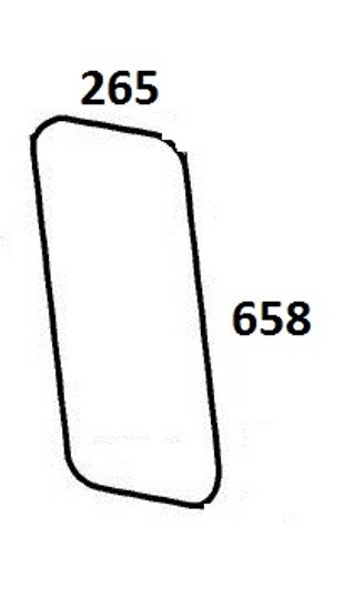 Szyba boczna dolna lewa, prawa do kombajnu Class Dominator 85 (713)