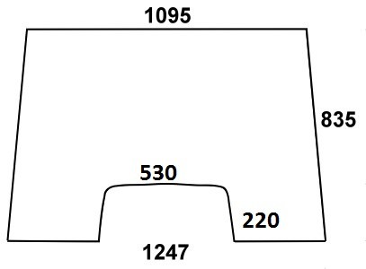 szyba przednia do ciagnika Massey Ferguson - 3475992M1