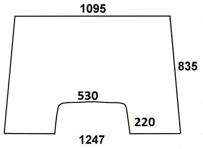 szyba przednia do ciagnika Massey Ferguson - 3475992M1