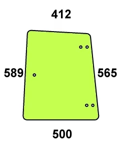 Szyba boczna do ciągnika Fendt - 294812040050