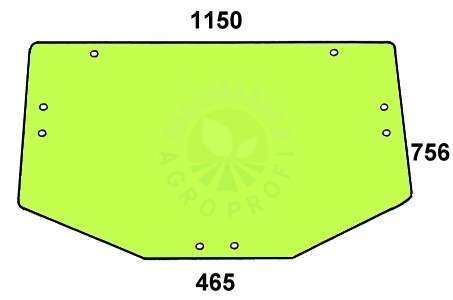 szyba tylna do ciągnika John Deere L78727, L171335, L156325, L202528