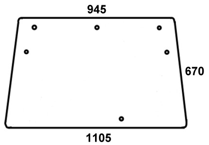 Szyba przednia do ciągnika Deutz-Fahr 04366118