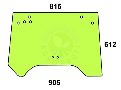 Szyba tylna do ciągnika John Deere ER047753