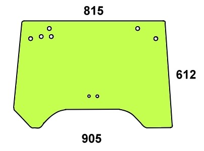 Szyba tylna do ciągnika John Deere ER047753