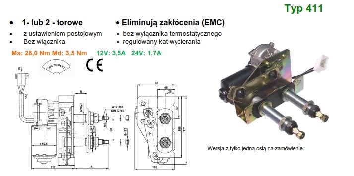 silnik wycieraczki silniczek wycieraczki maszyna budowlana dźwig jacht żuraw napędy wycieraczek szyb czyszczenie szyb i reflektorów