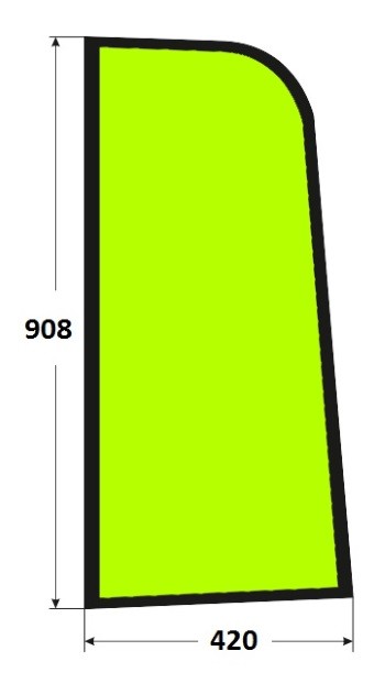 Szyba boczna lewa ładowarka teleskopowa JCB 82730518, 827/30518