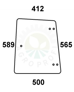Szyba boczna do ciągnika Fendt - 294812040010