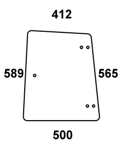 Szyba boczna do ciągnika Fendt - 294812040010