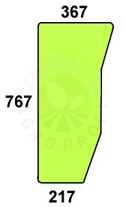 Szyba przednia dolna do ciągnika John Deere ER047312
