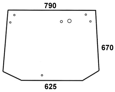 Szyba tylna do ciągnika Fendt - 205812050120