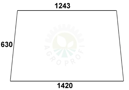 Szyba tylna do ciągnika Fendt - 258514220100