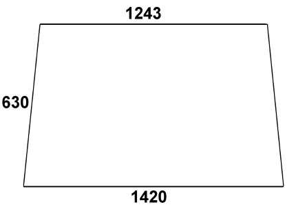 Szyba tylna do ciągnika Fendt - 258514220100