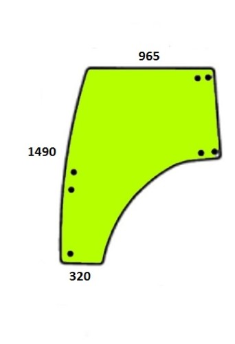 szyba drzwi lewe do ciągnika Landini , McCormick 3674696M1