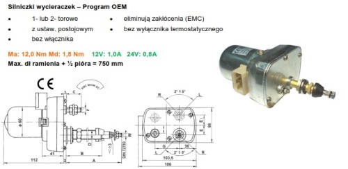 silnik wycieraczki silniczek wycieraczki maszyna budowlana dźwig jacht żuraw napędy wycieraczek szyb czyszczenie szyb i reflektorów